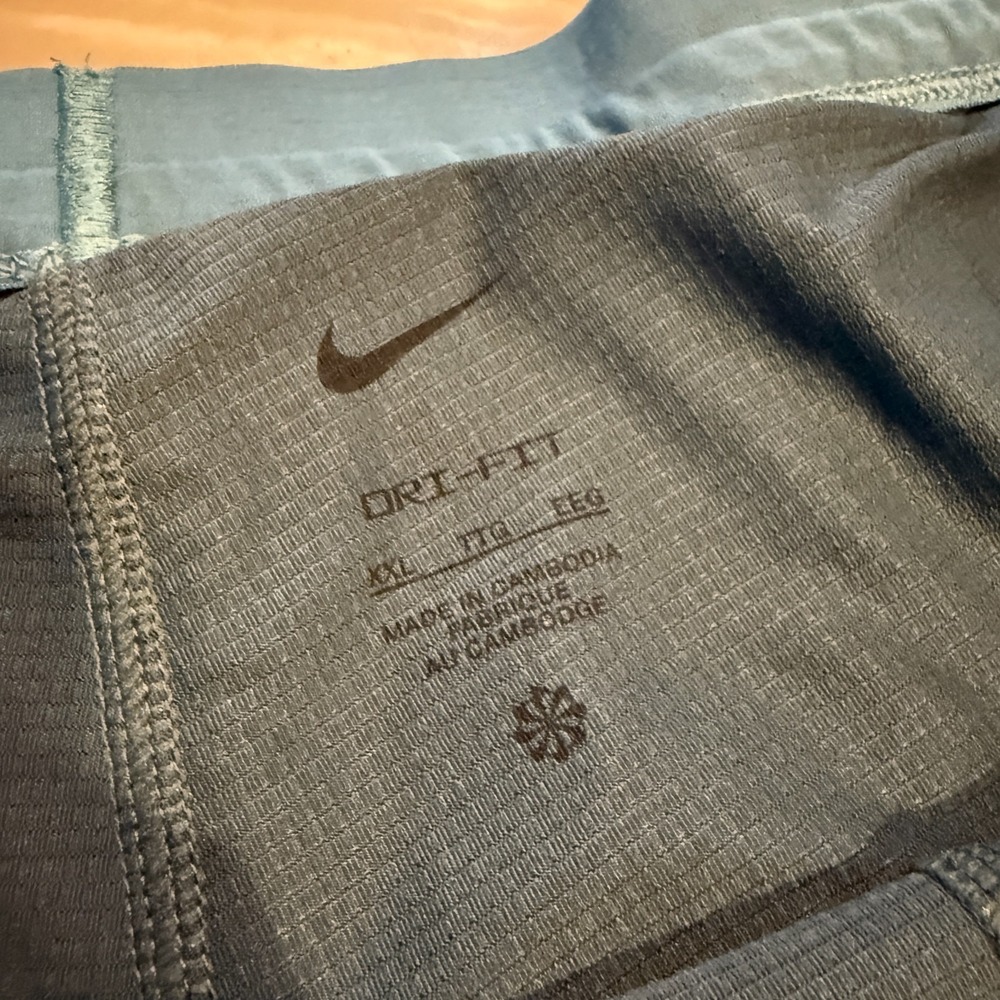 Nike Stride Dri-FIT Mens 2-in-1 Running Athletic Shorts Blue Sweat Wicking 2XL - Picture 2 of 5